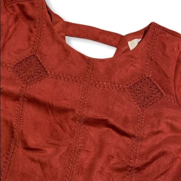 The Impeccable Pig Faux Suede Embroidered Dress - Picture 3 of 12